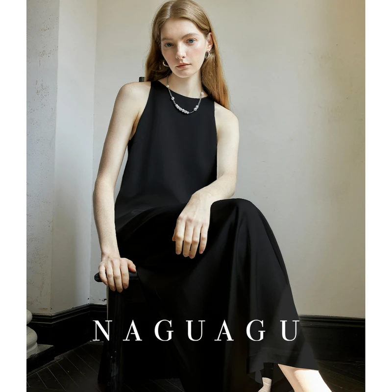 【挚简纸片裙】高含量醋纤女装连衣裙EY1LQ0629-A