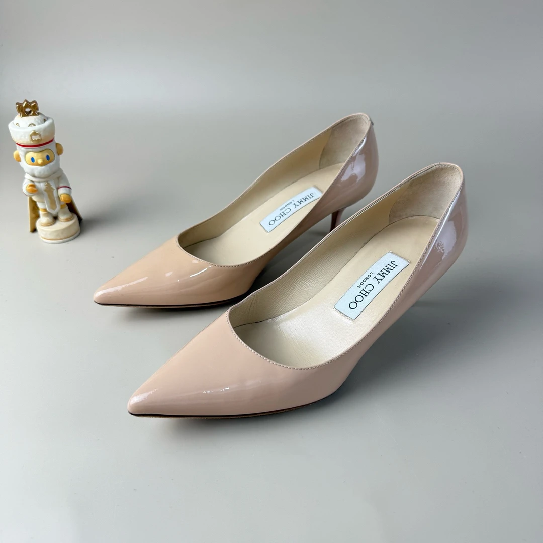 95新 JIMMY CHOO/吉米周 （福利）裸色尖头高跟鞋 36码 YLP3537