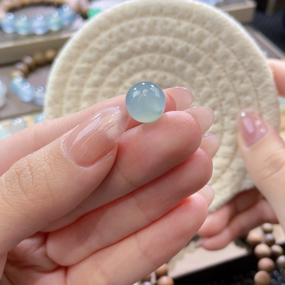 翡翠未镶嵌手链卡11蓝胶