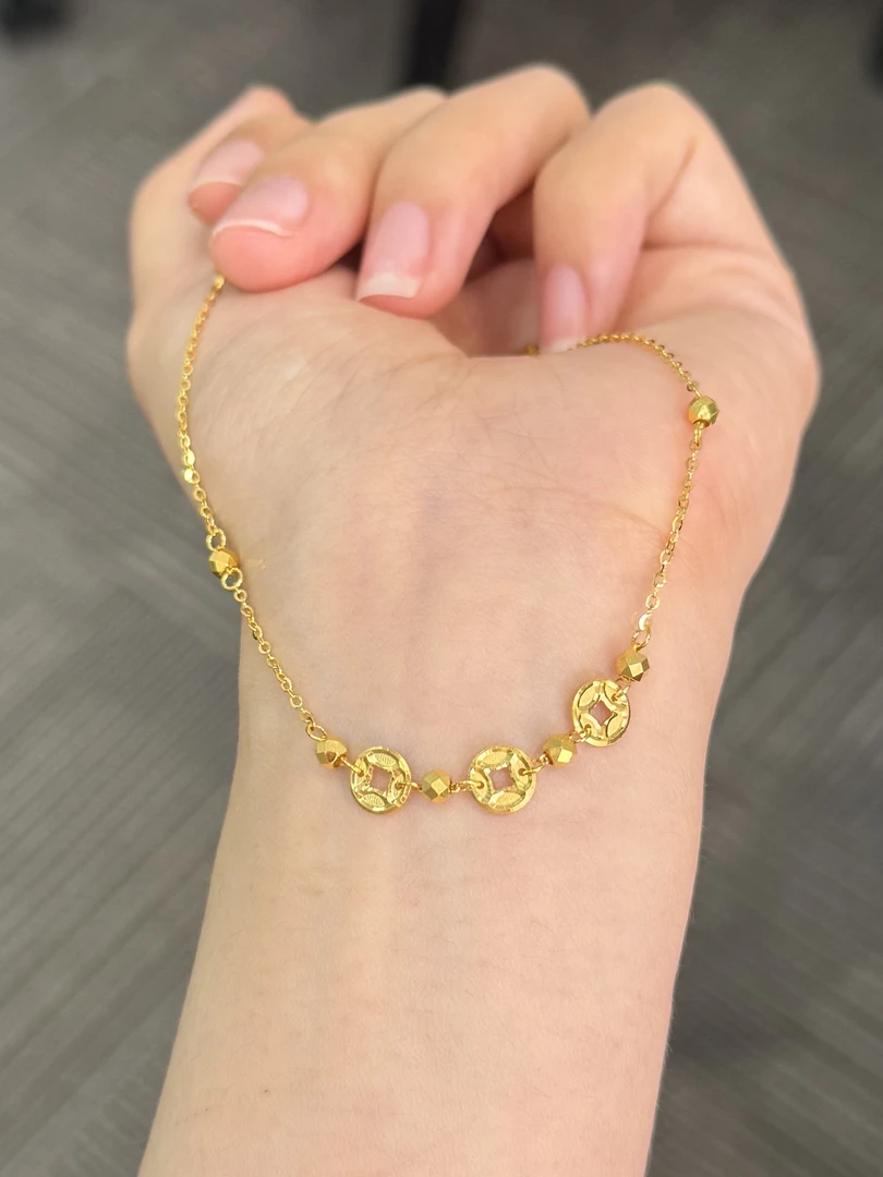 足金999 5G三钱币手链 2.69