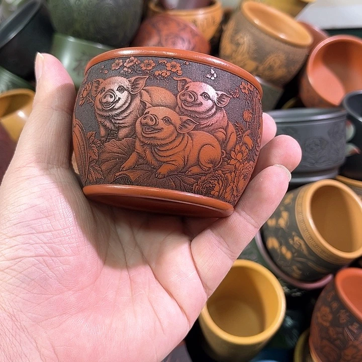 茶杯紫砂全手工紫砂主人杯