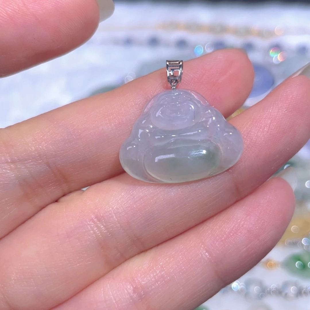 颈饰18K金镶嵌翡翠翡翠