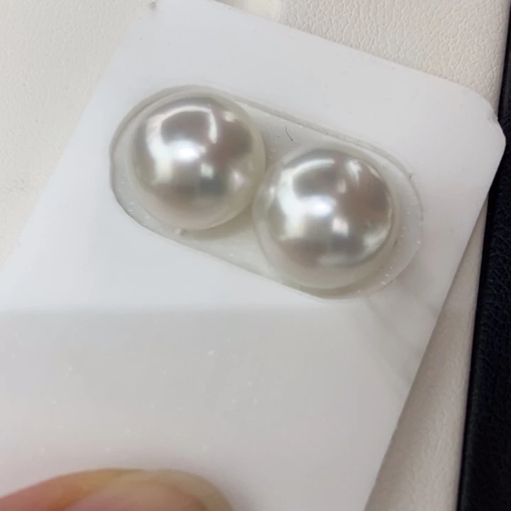 未镶嵌海水珍珠裸珠11.6mm澳白馒头对珠
