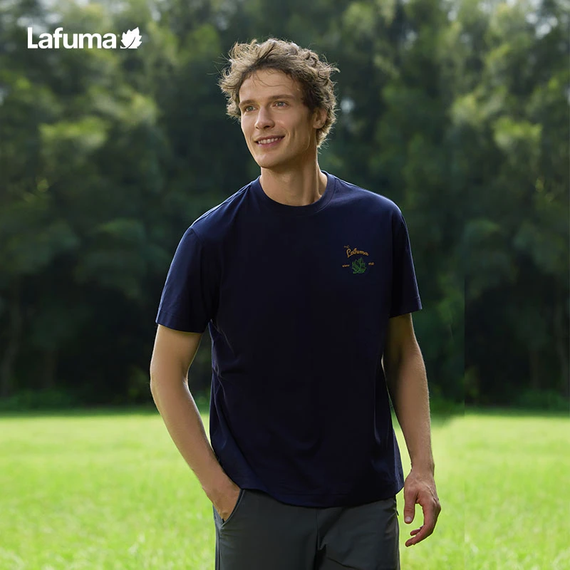LAFUMA乐飞叶户外25春夏防晒凉感短袖T恤男宽松圆领上衣LMTS5BS63