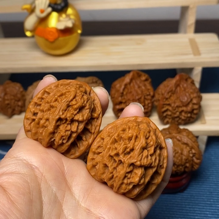 祥***子把件文玩核桃虎头