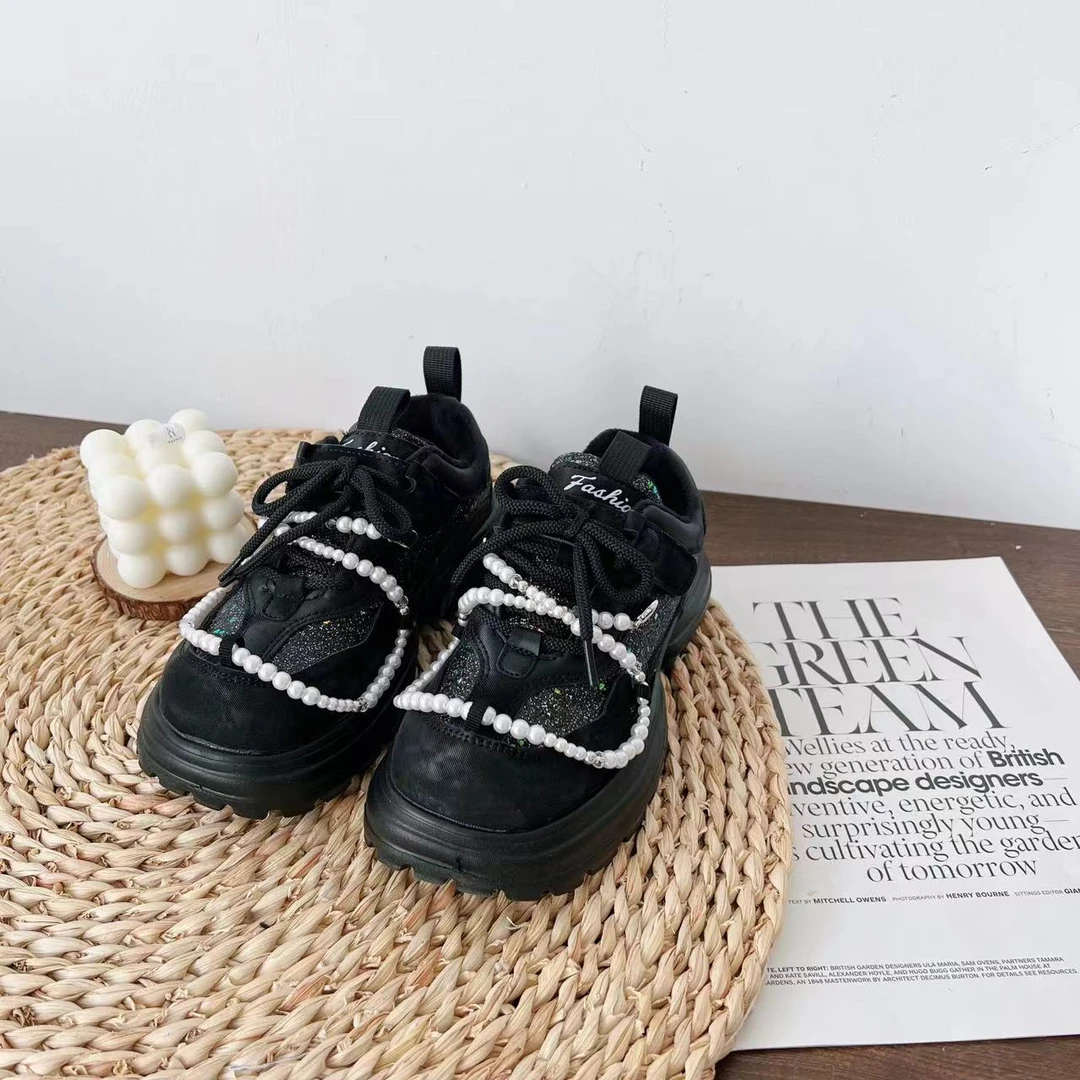 【米果妈】 新款儿童加绒二棉公主跑步潮鞋老爹鞋亲子鞋XD378