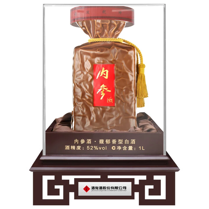 酒鬼酒 内参1L大容量 亚克力馥郁香型白酒摆柜礼赠商务52度1000ml