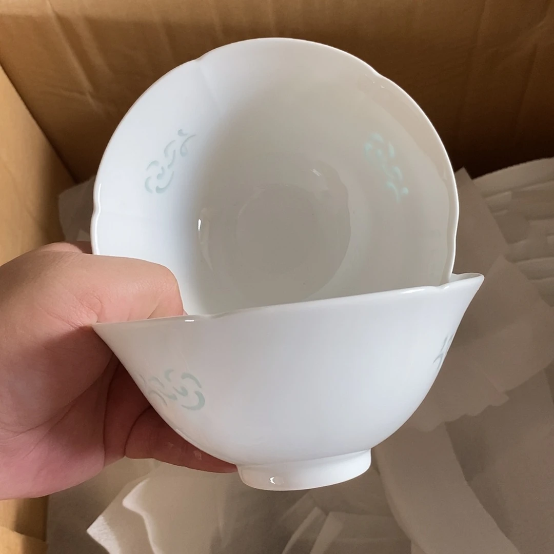 碗5寸青花玲珑瓷碗