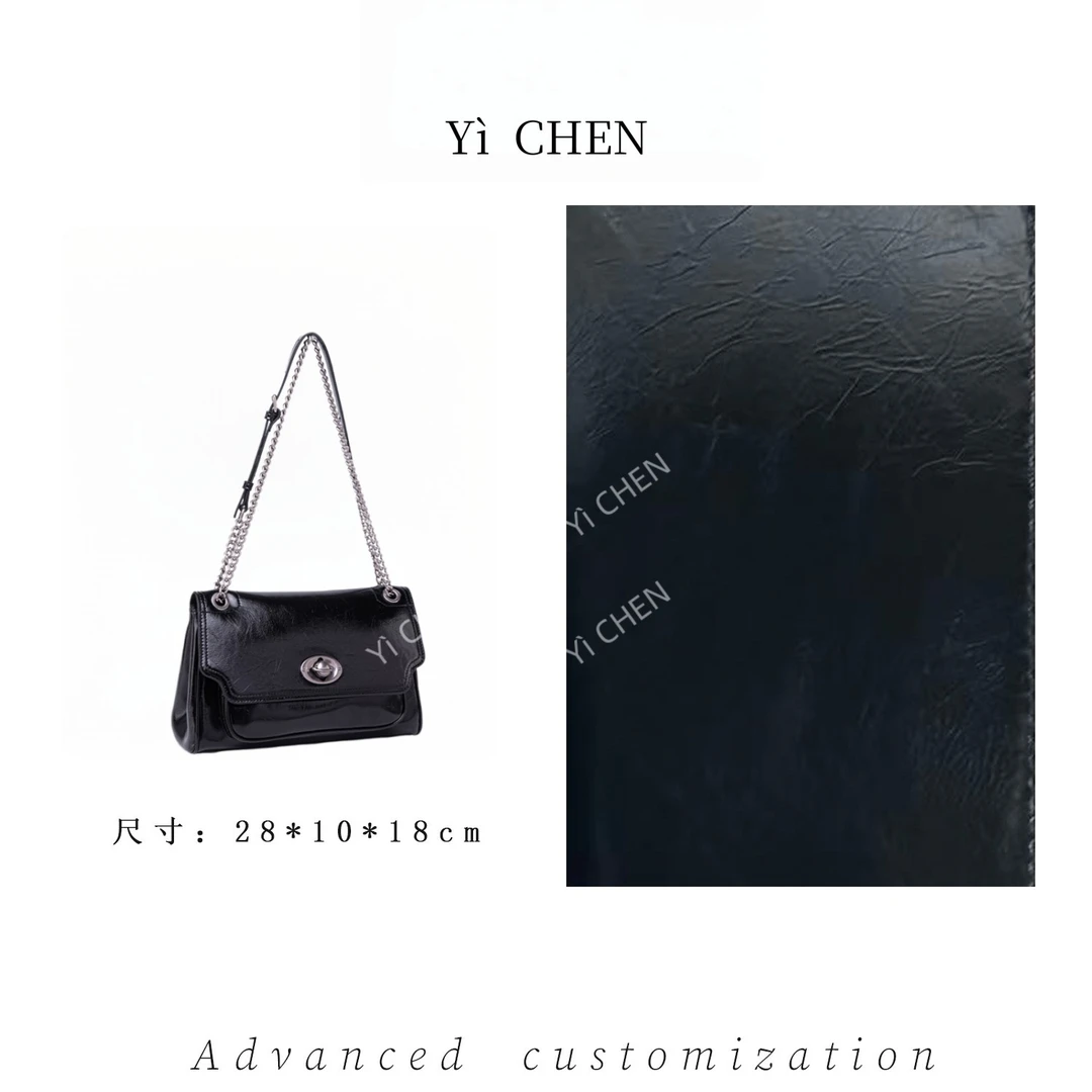 【Yì CHEN】QYX-98023-黑色 简约时尚女士新款轻奢单肩斜跨包