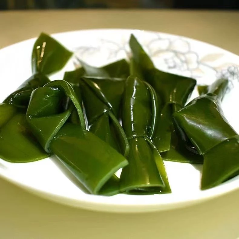 新鲜特厚嫩绿海带结盐渍海带中小扣火锅串商用食材批发