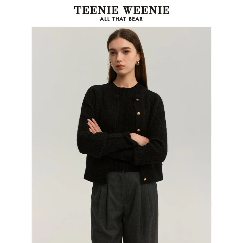 【达人专属】TeenieWeenie新品时髦精致绞花开衫外套TTCK248903Y