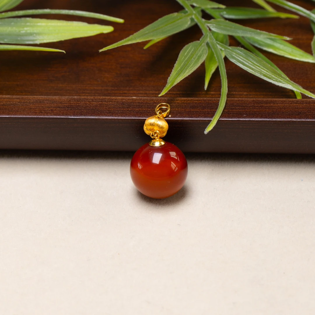 瓦西南红18K吊坠【承禧百分百原矿】FH 9024多样性其一