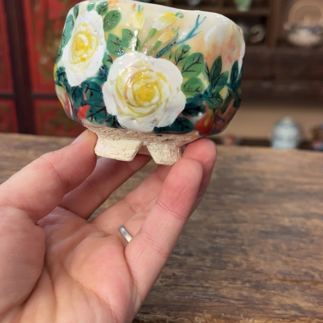 柴烧手工手绘陶瓷