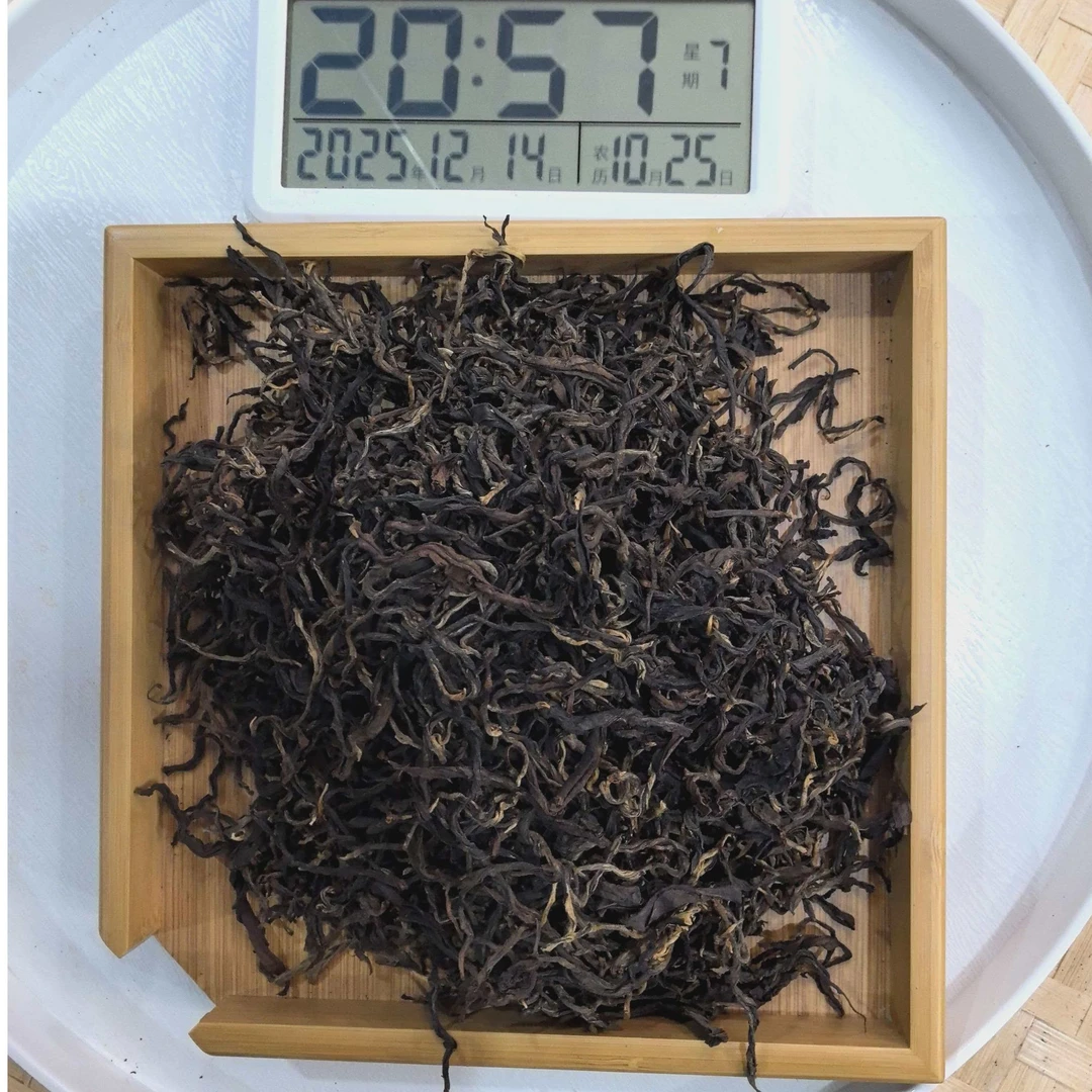 刀刃严选-3662号2025年古六大茶山蛮砖大树古树混采晒红散茶12-14