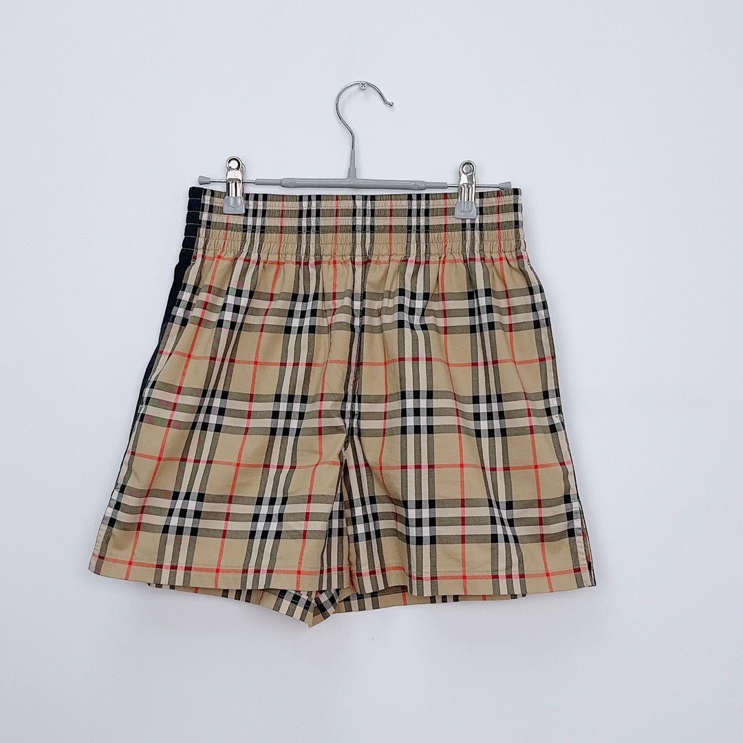 99新 BURBERRY/博柏利 UK4码/格纹拼接短裤/99新/lz00389