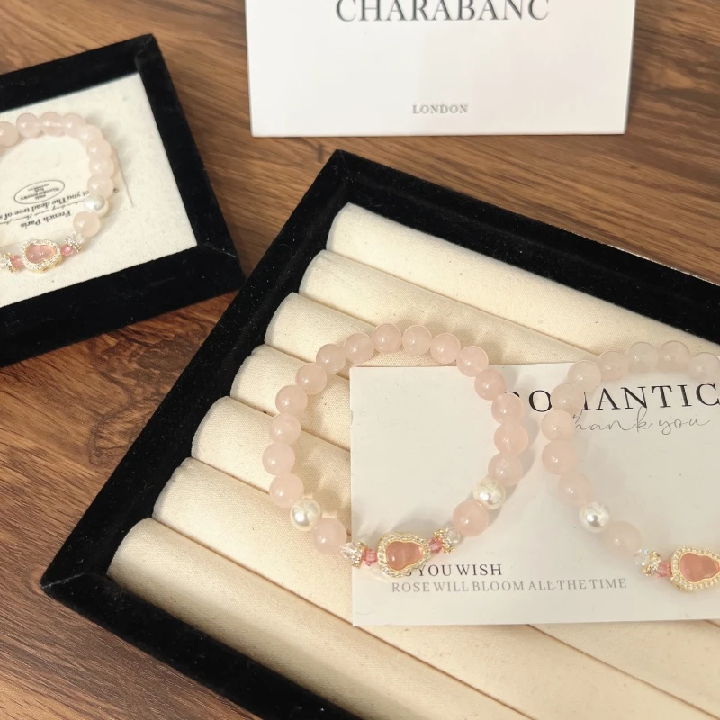 X618[ 幸运少女]西柚粉葫芦手链高端轻奢手串多样性发一