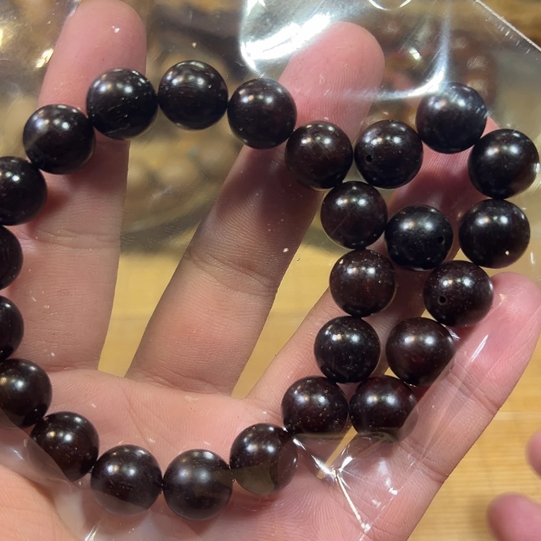 檀香紫檀（小叶紫檀）手串/手链印度小叶紫檀1.2金星➕8