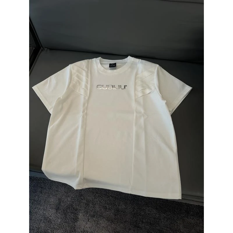 Z94 小众设计多层次结构垫肩短袖街头百搭T恤