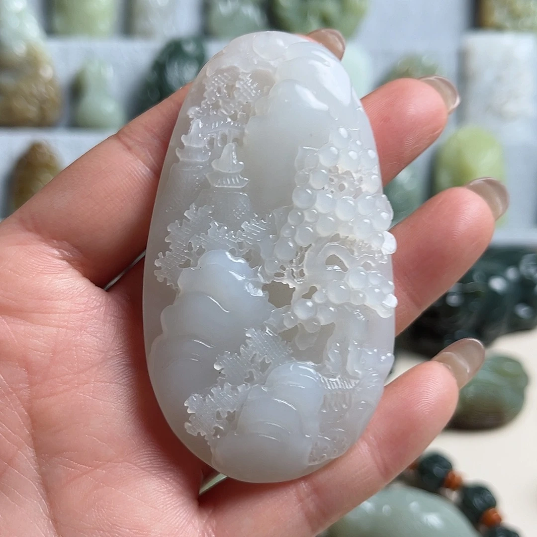 和田玉未镶嵌挂件