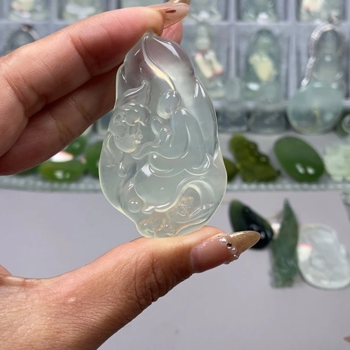 蛇纹石玉颈饰未镶嵌老*