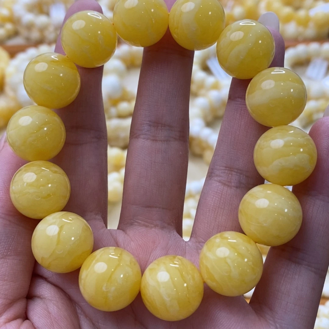 琥珀未镶嵌手串16m