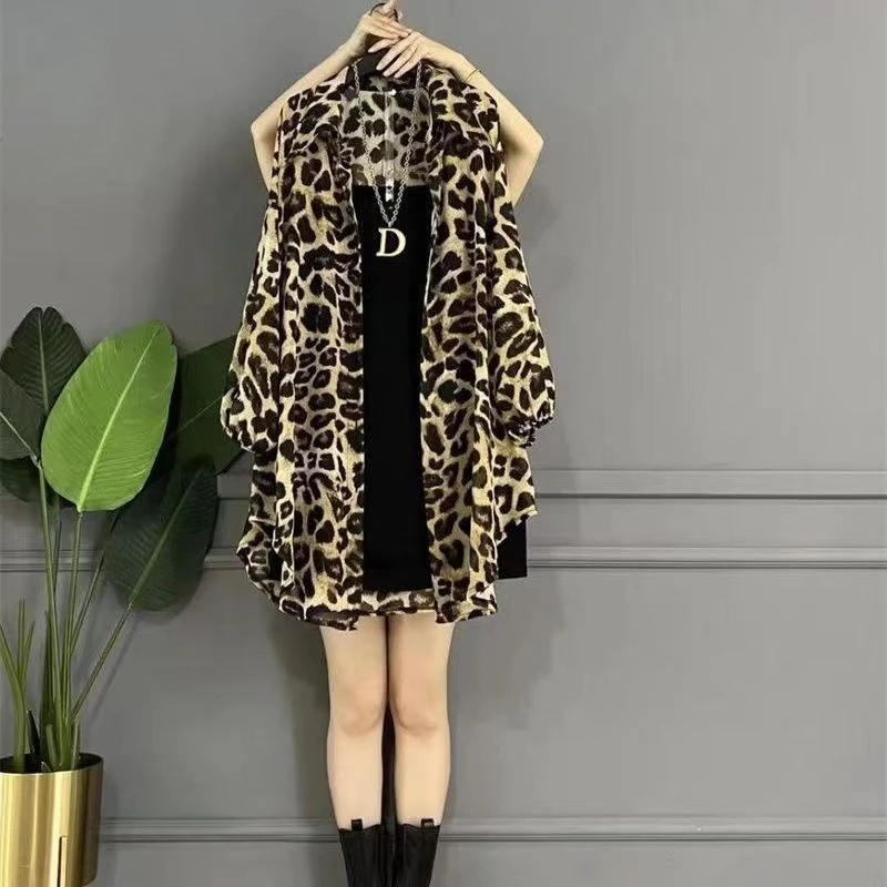 欧货大码胖mm时尚套装女春季新款气质百搭长袖防晒衬衫外套两件套