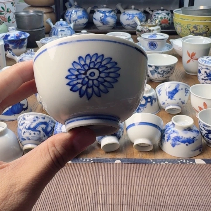 青花瓷器杯子茶具