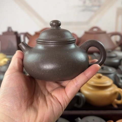 紫砂茶壶梨皮天青200cc