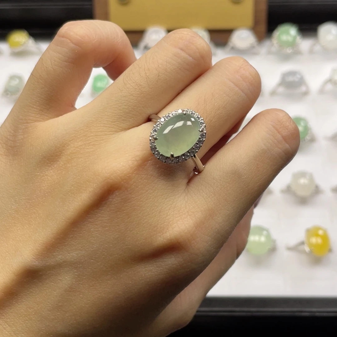 翡翠银S925镶嵌手链