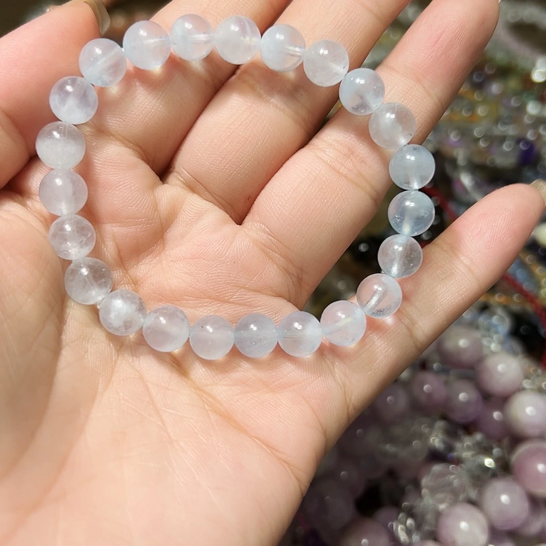 水晶手链未镶嵌海蓝宝7毫米手链