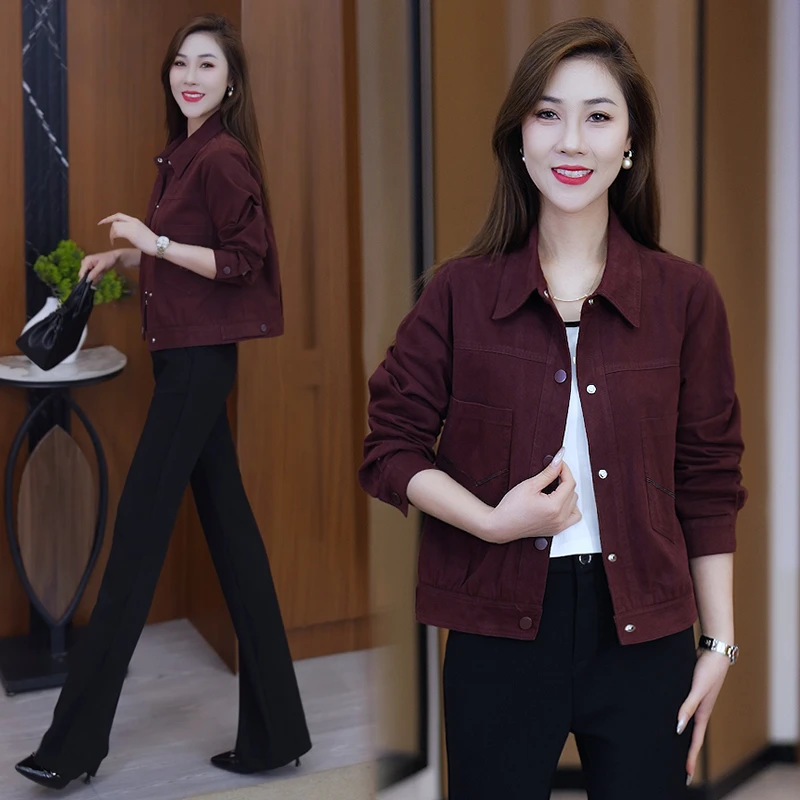 百搭2025上衣女外套春秋小个子洋气女士休闲时尚短款韩版长袖