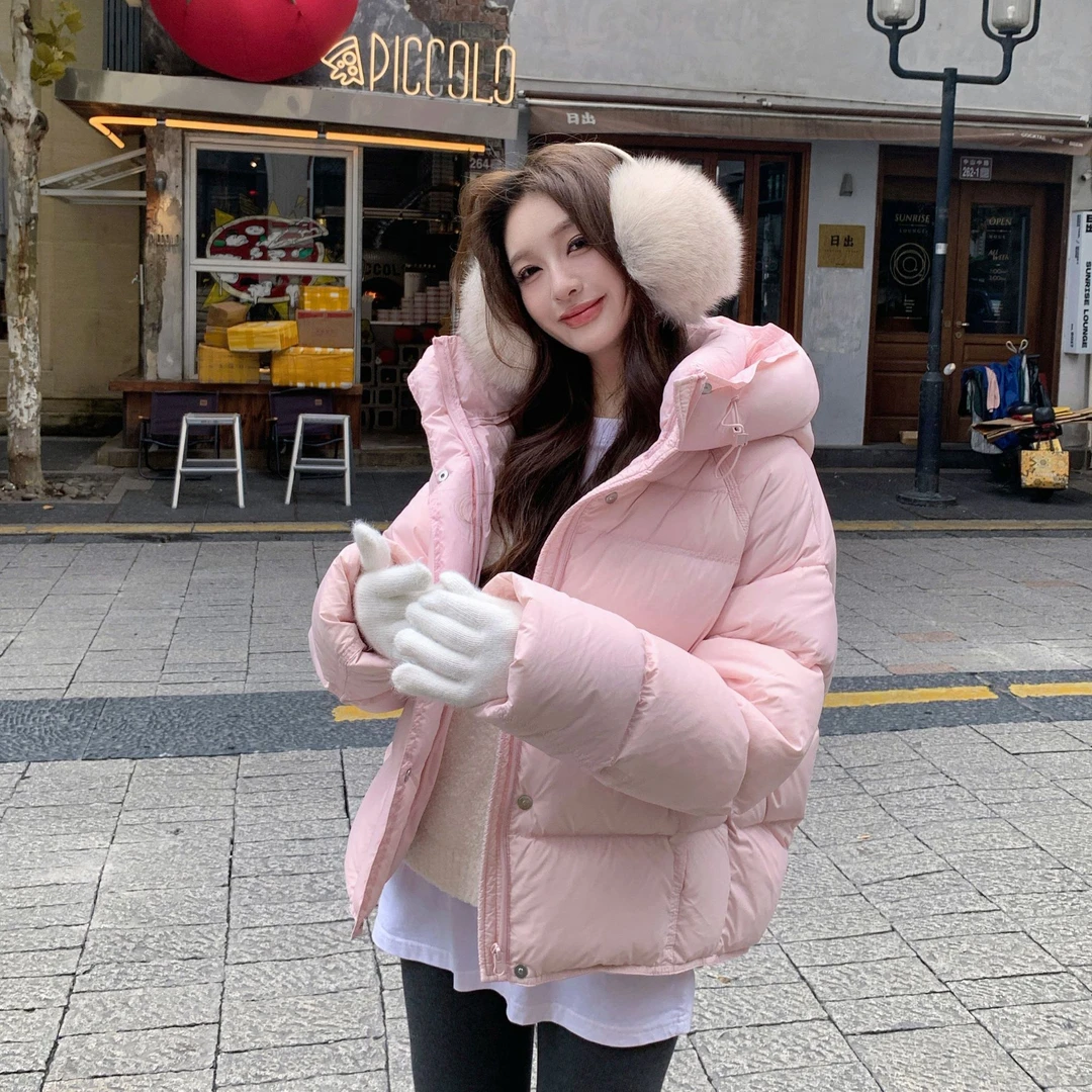 【90白鹅绒】零动感云朵泡芙短款加厚连帽保暖羽绒服-02