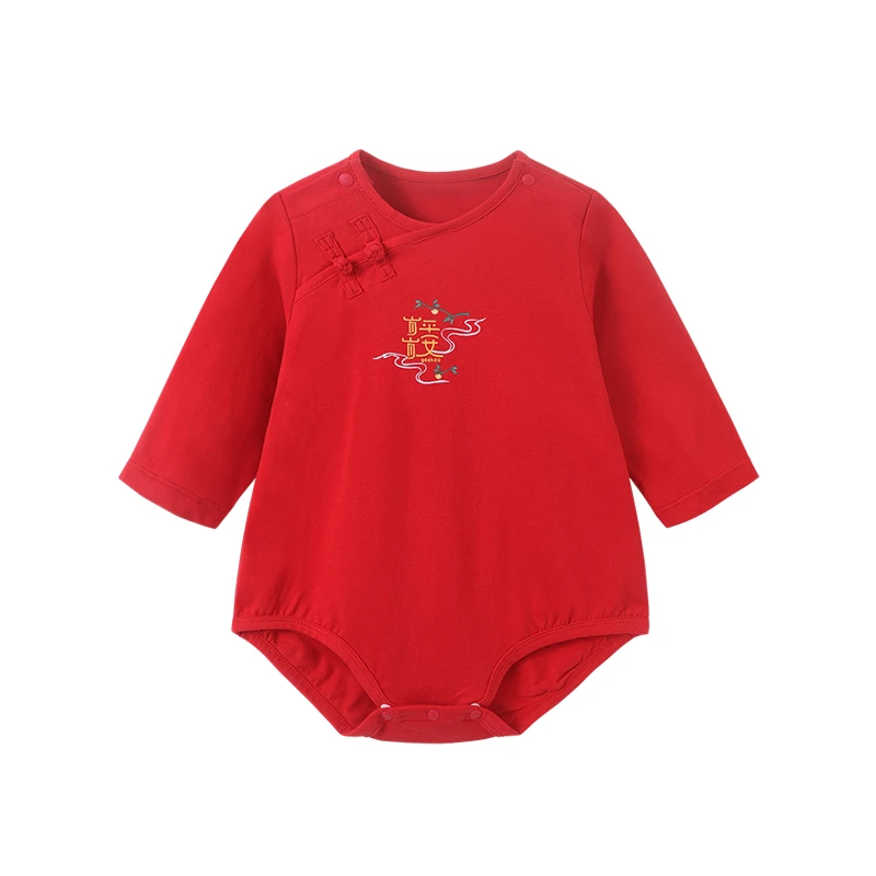 英氏【国风淑女包屁裙】裙哈百日宴周岁礼婴儿爬行服宝宝春秋外服