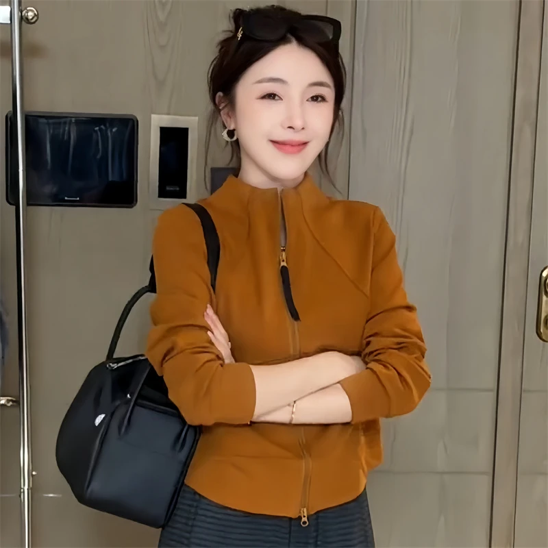 今年流行爆款立领拉链卫衣开衫外套女2025秋冬新款洋气百搭上衣潮