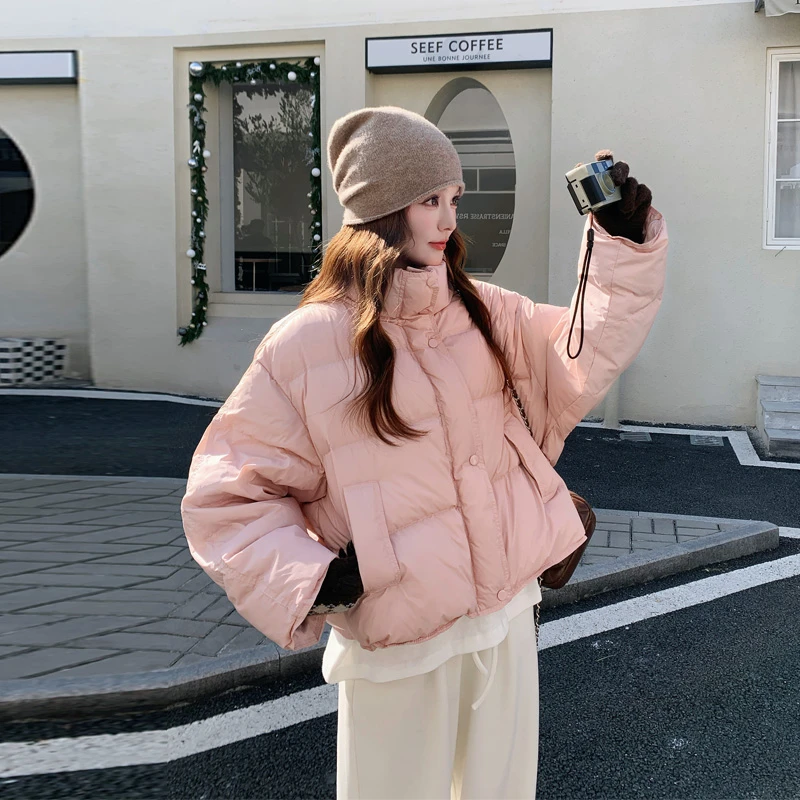 冬季甜美风韩版羽绒服2025新款小众百搭ins学院风加厚短款面包服