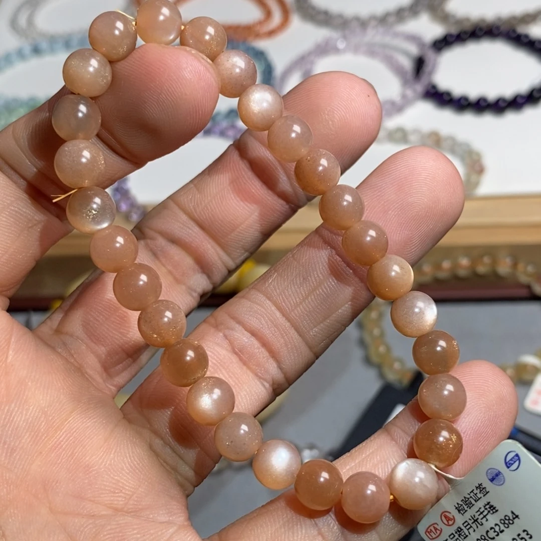 未镶嵌水晶手链橙月高品7.0mm