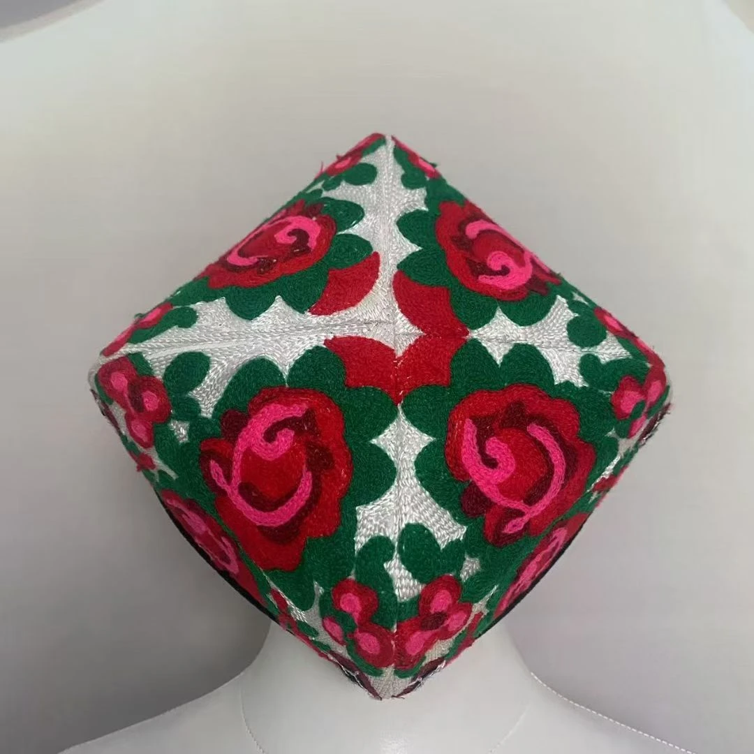 民族风绣花帽子，百搭，舞台，民族舞