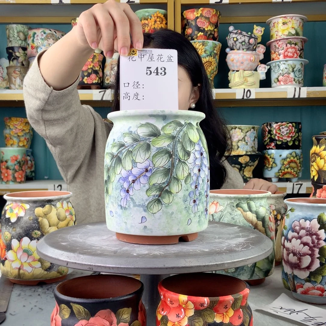 ****字陶景德镇手工花盆543