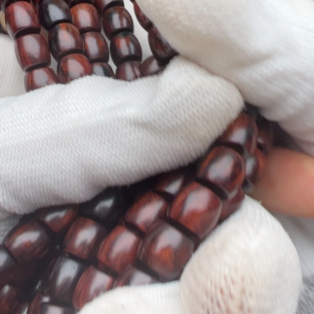 木海南红降花梨公海南红降花梨公8×8直切108颗大漏