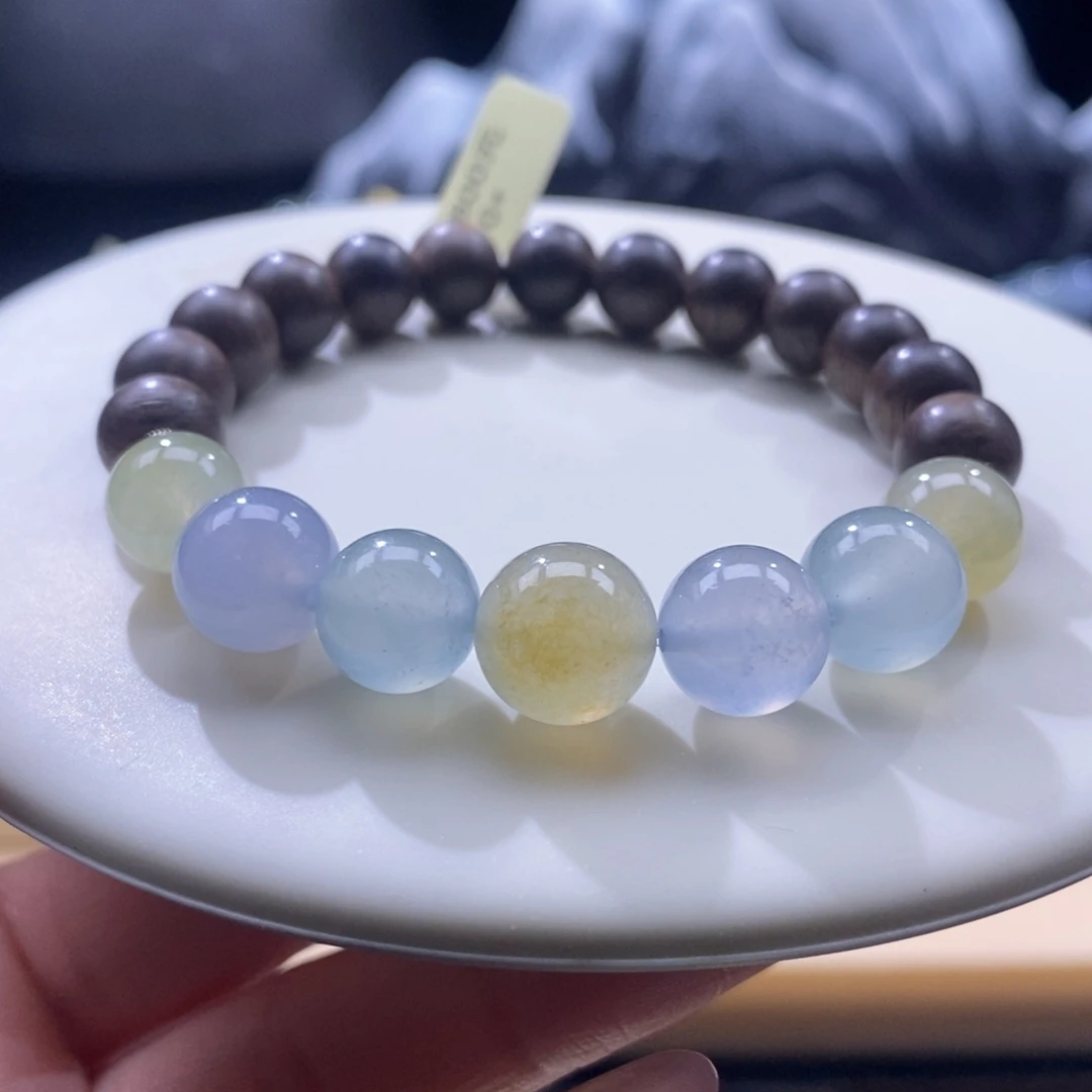 翡翠未镶嵌颈饰翡翠清冷风色系手串