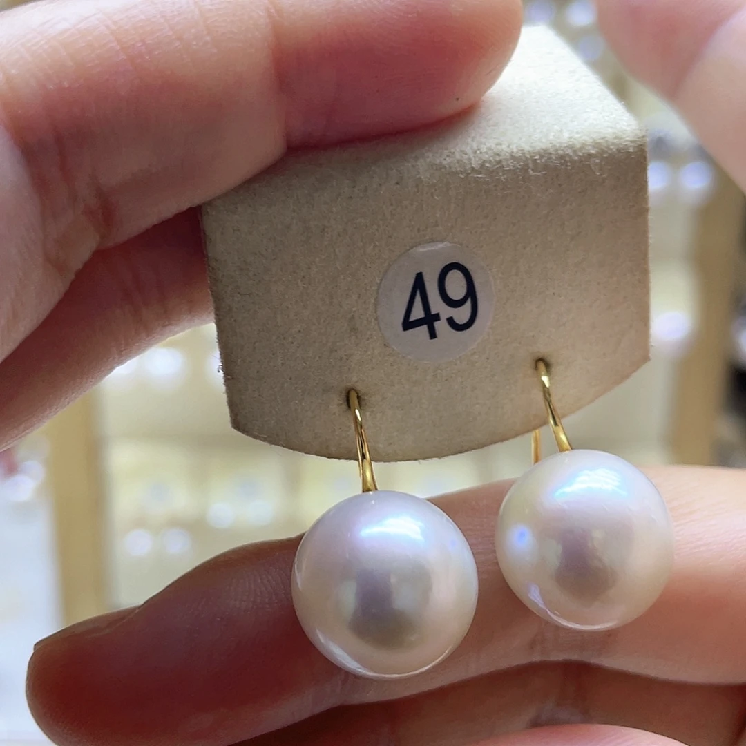 银S925镶嵌耳饰淡水珍珠