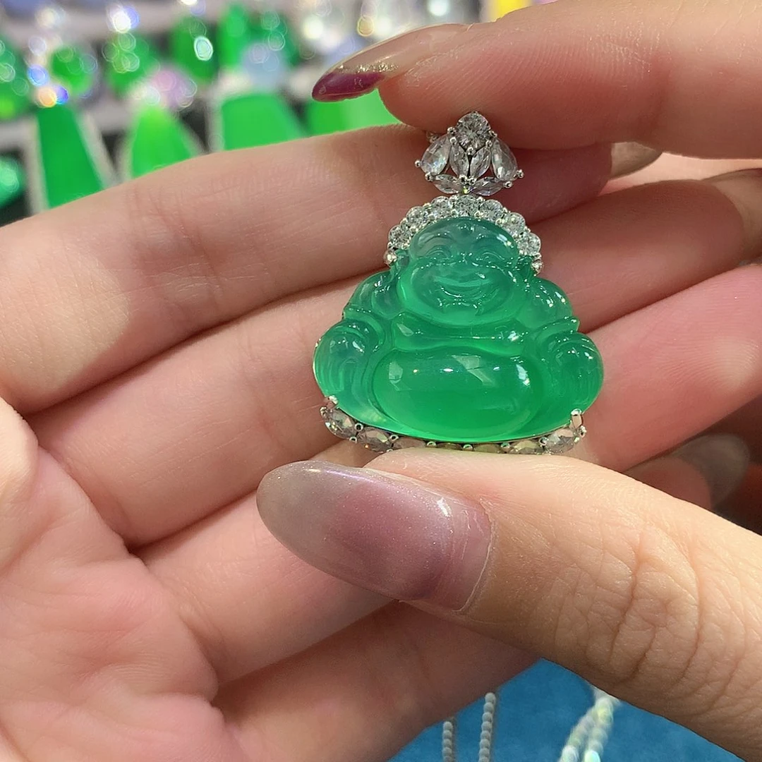 银S925镶嵌颈饰玛瑙/玉髓眉****了