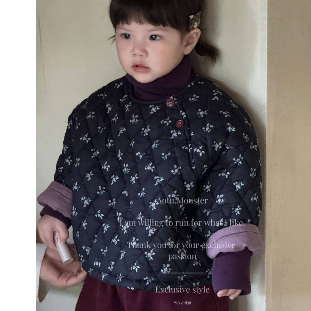 【歪歪妞童装】68小童宝宝复古碎花棉服