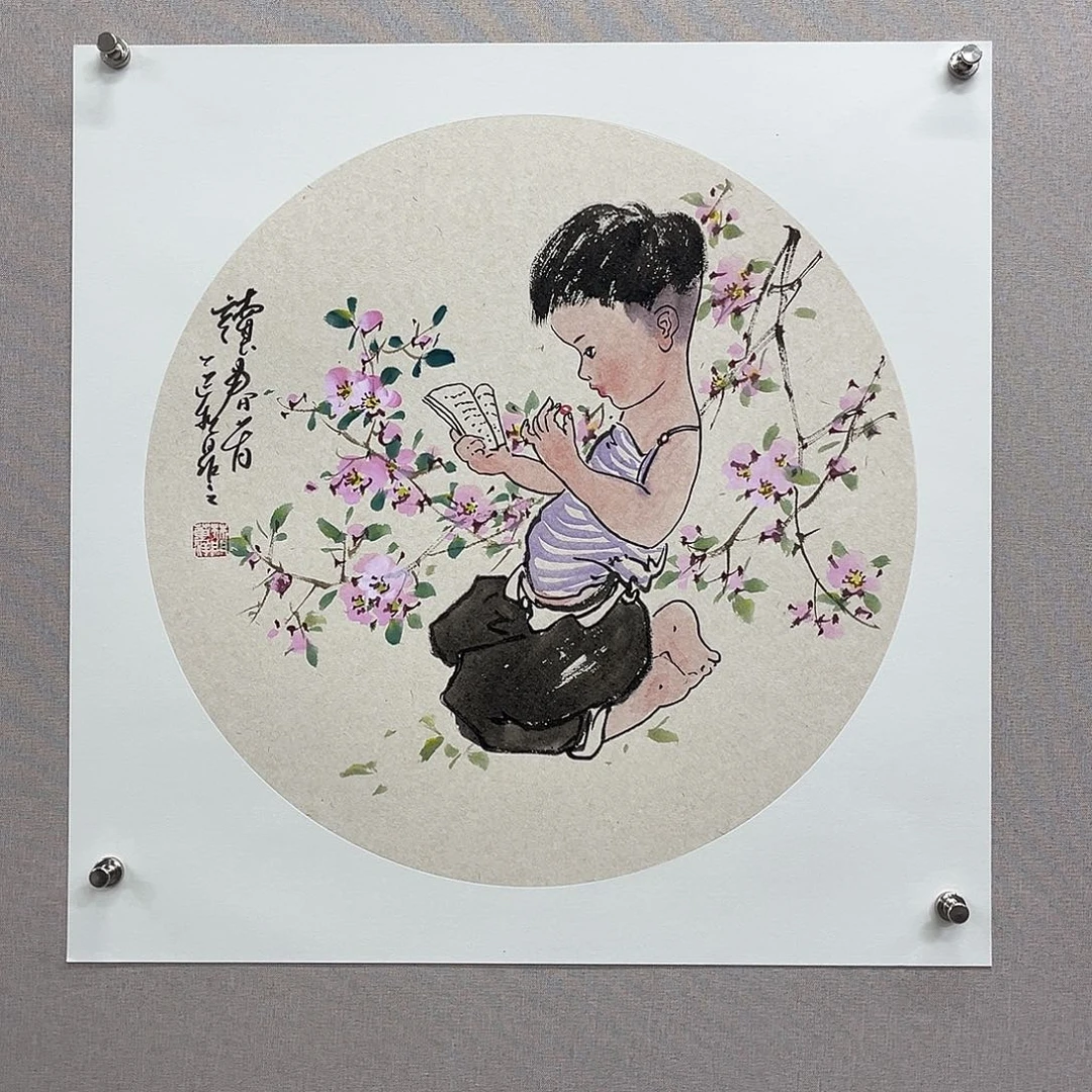 国画艺术家真人手绘