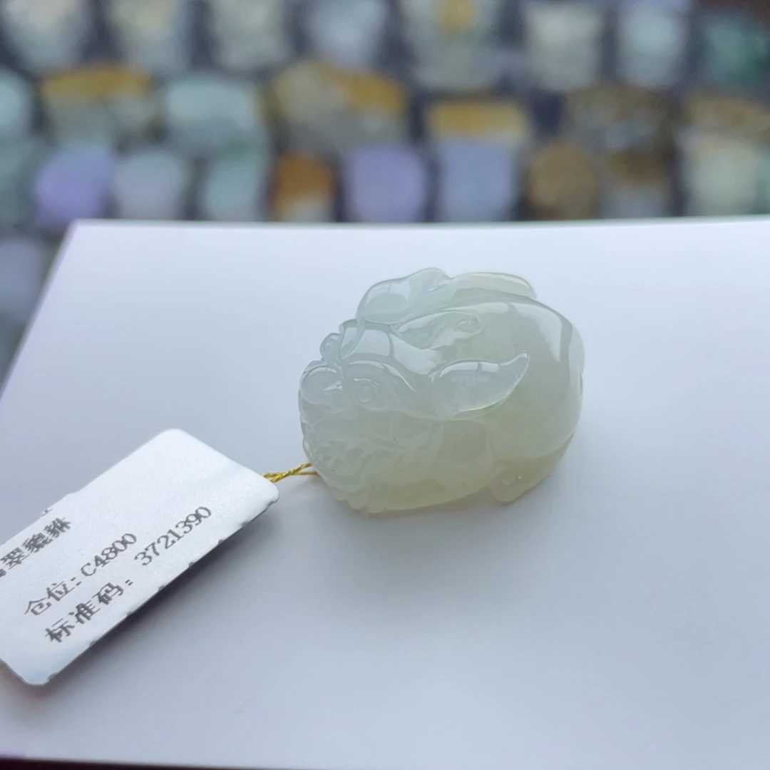 翡翠未镶嵌颈饰貔貅009