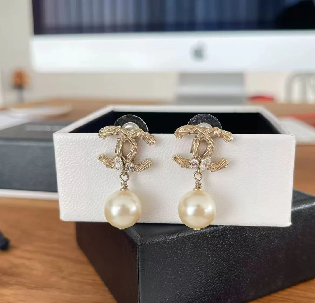 99新 Chanel/香奈儿 竹节耳坠/99新/xm21201