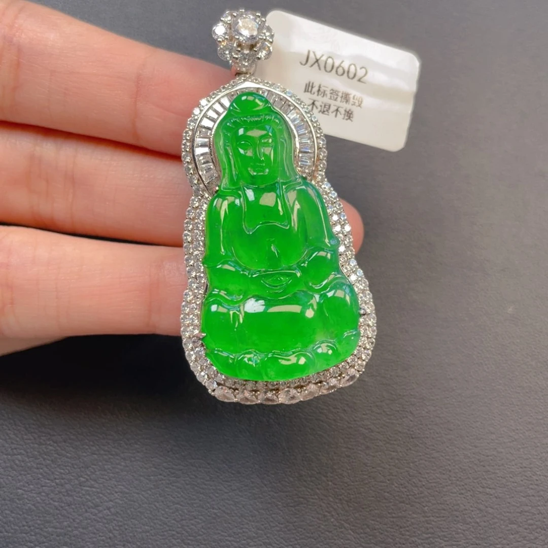 【闪购商品】颈饰银S925镶嵌翡翠