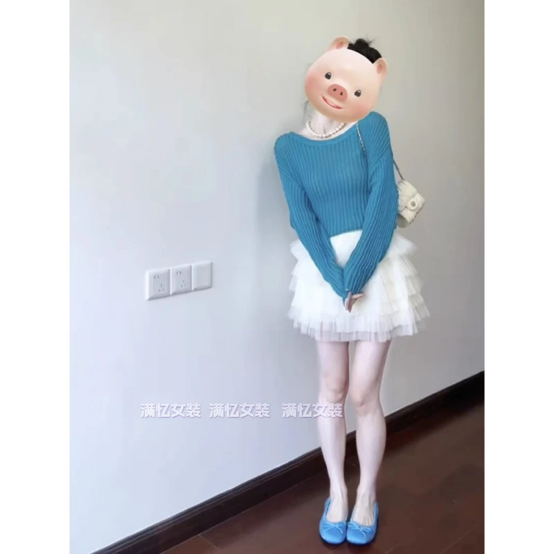 2025秋季新款多巴胺服装女高级感休闲气质洋气时尚上衣半身裙套装