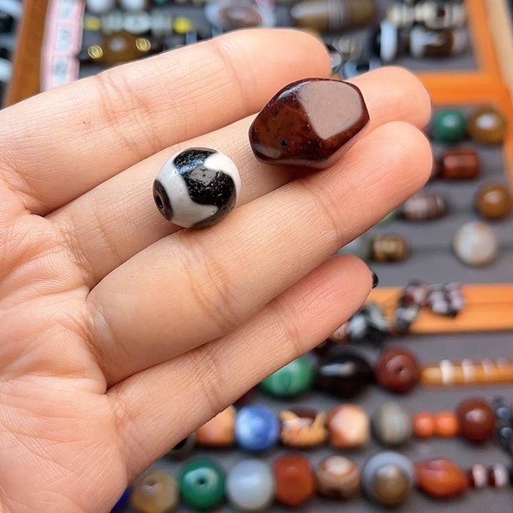 玛瑙/玉髓珠宝半成品未镶嵌豆*