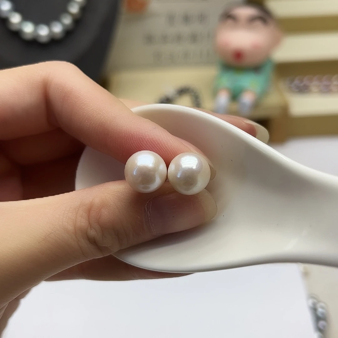 银S925镶嵌淡水珍珠耳饰